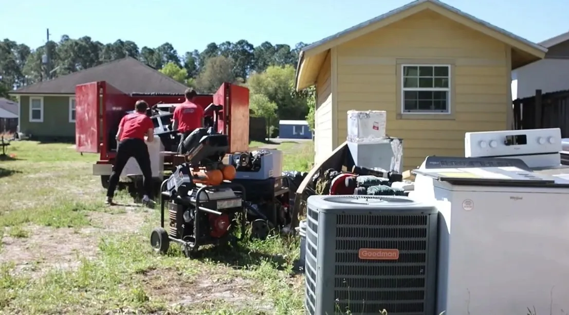 Old appliances removed from a Hialeah residential property