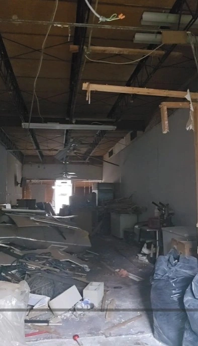 Cluttered interior room before a hoarding cleanup in Miami