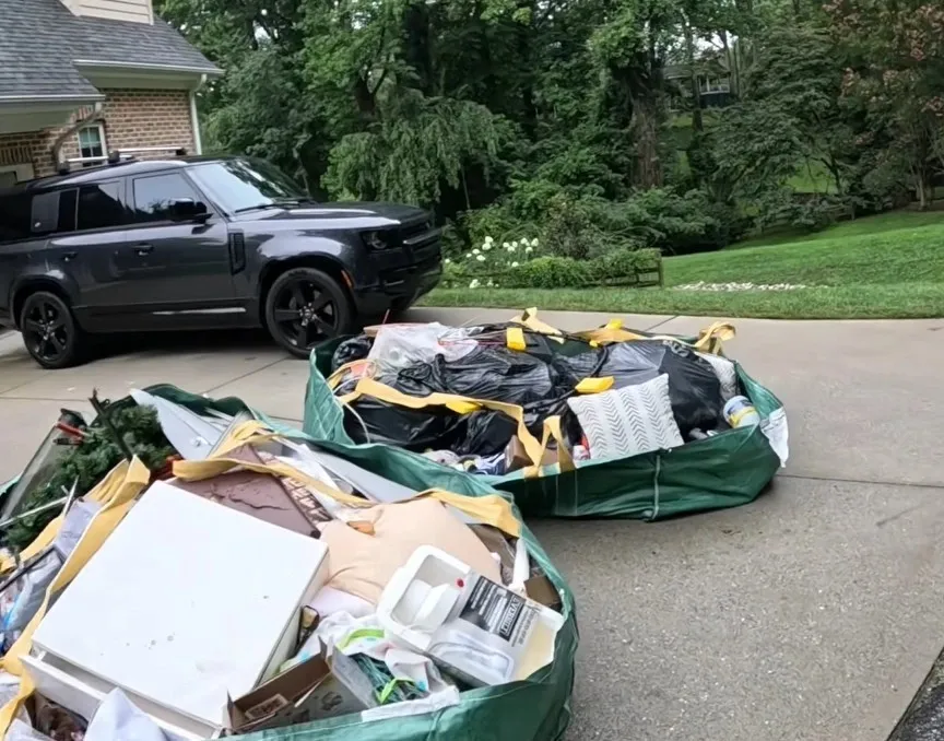 Junk removal Homestead FL — residential driveway pickup ready for haul away