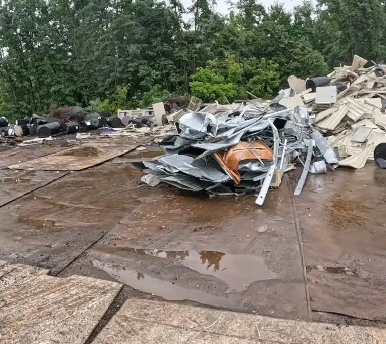 Sorted scrap metal at a Miami recycling yard