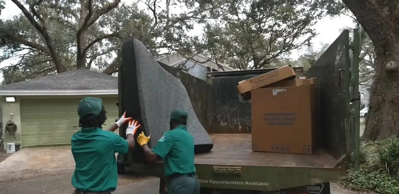Two-person crew handling same-day furniture pickup for a Hialeah customer